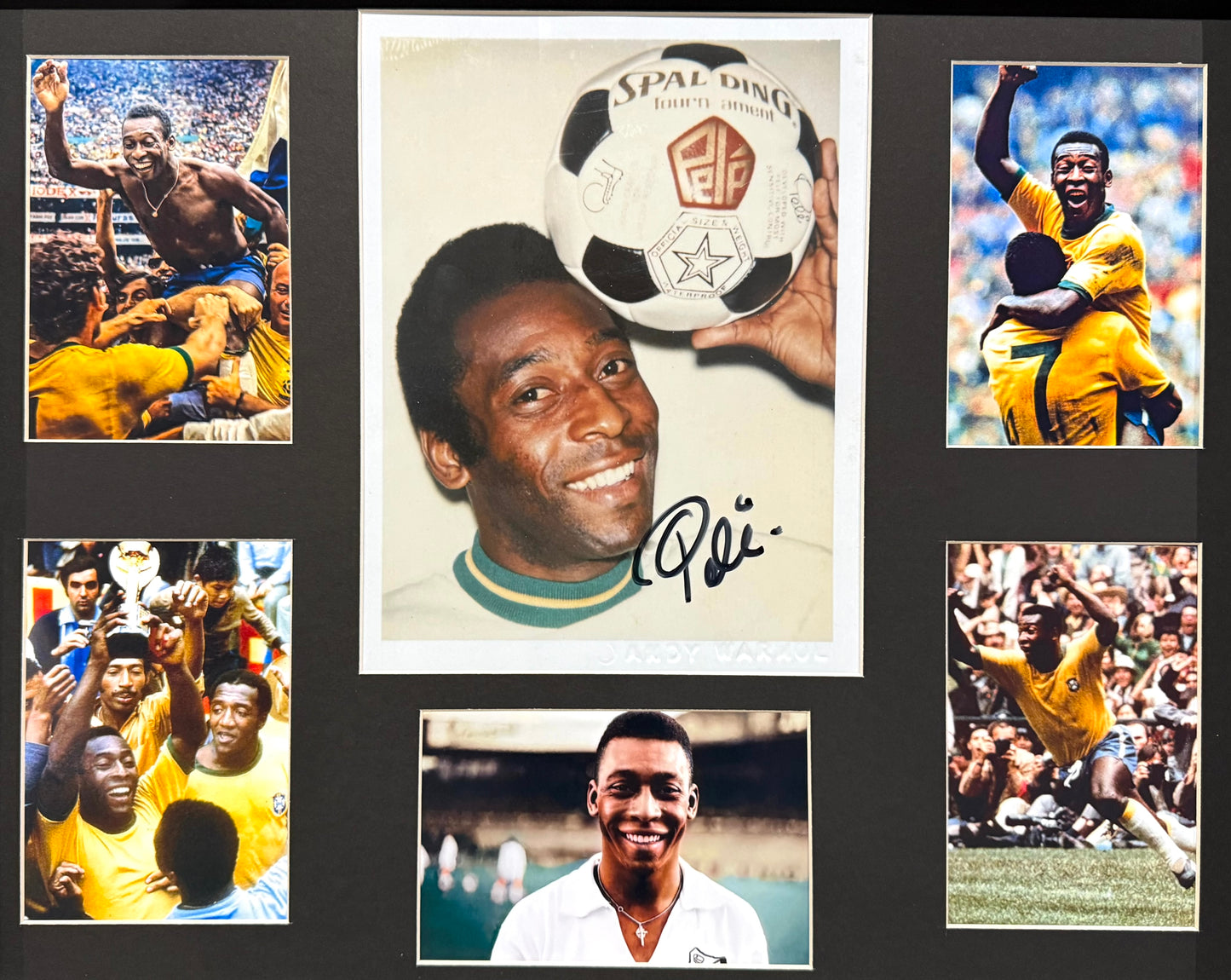 Pele - Hand Signed Large Framed 50 x 40cm Hand Signed Photo Presentation & AFTAL COA