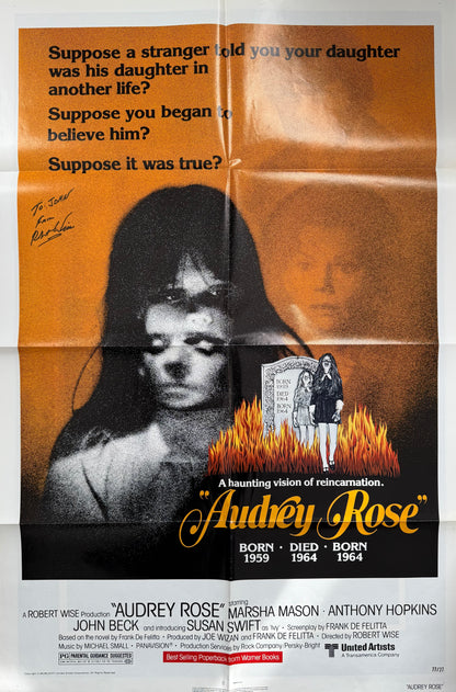 Audrey Rose Original 1977 United Artists Film Poster Hand Signed By Robert Wise & COA