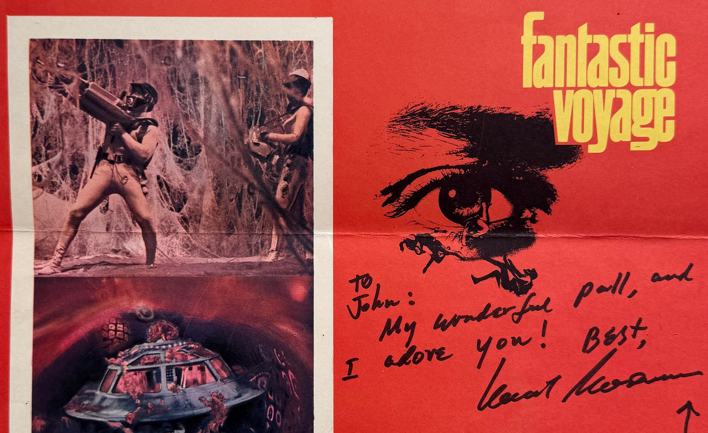 Fantastic Voyage Original 1966 20th Century Fox Film Poster Hand Signed By Len Rosenman & COA