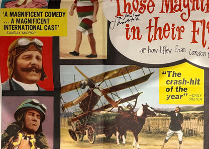 Those Magnificent Men In Their Flying Machines Original 1965 Multi-Signed Film Poster & COA