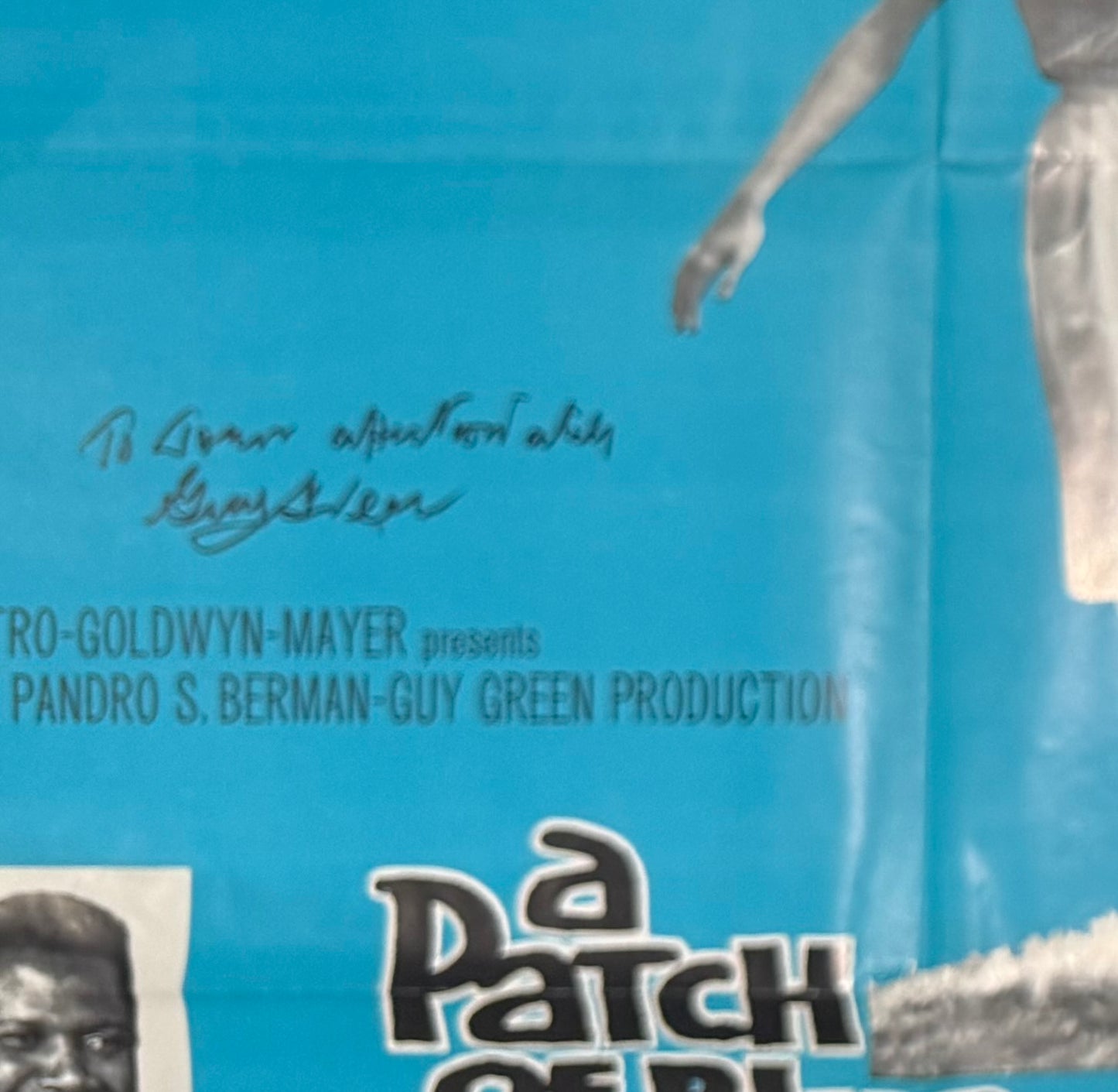 A Patch of Blue Original Cinema Film Poster Hand Signed By Guy Green With COA