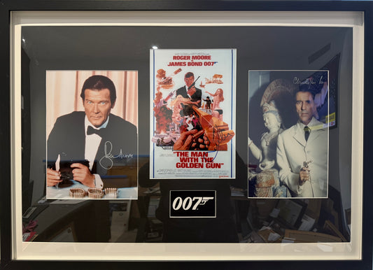 The Man With The Golden Gun, James Bond 007, Multi Hand Signed Photo Presentation With COA