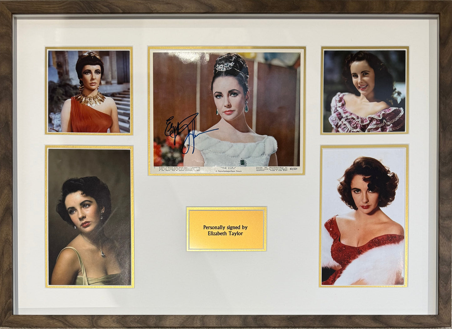 Elizabeth Taylor Genuine Hand Signed 70 x 50cm Mounted Photo Presentation & COA