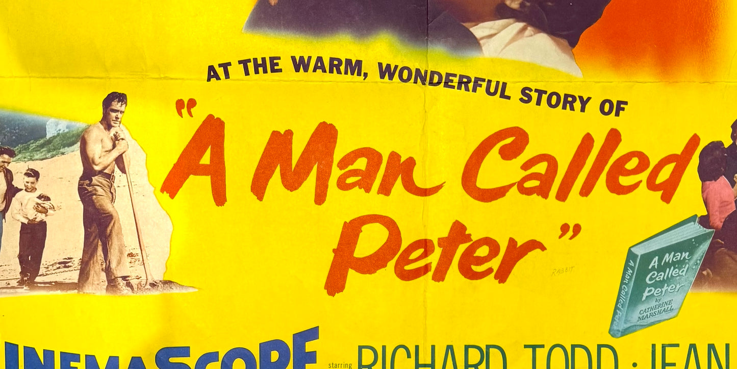 A Man Called Peter, Original 1955 20th Century Fox Film Poster Hand Signed By Richard Todd & COA