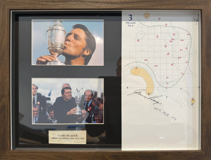 Gary Player Hand Signed 144th 'The Open' Original Yardage Page 40cm x 30cm Framed With COA