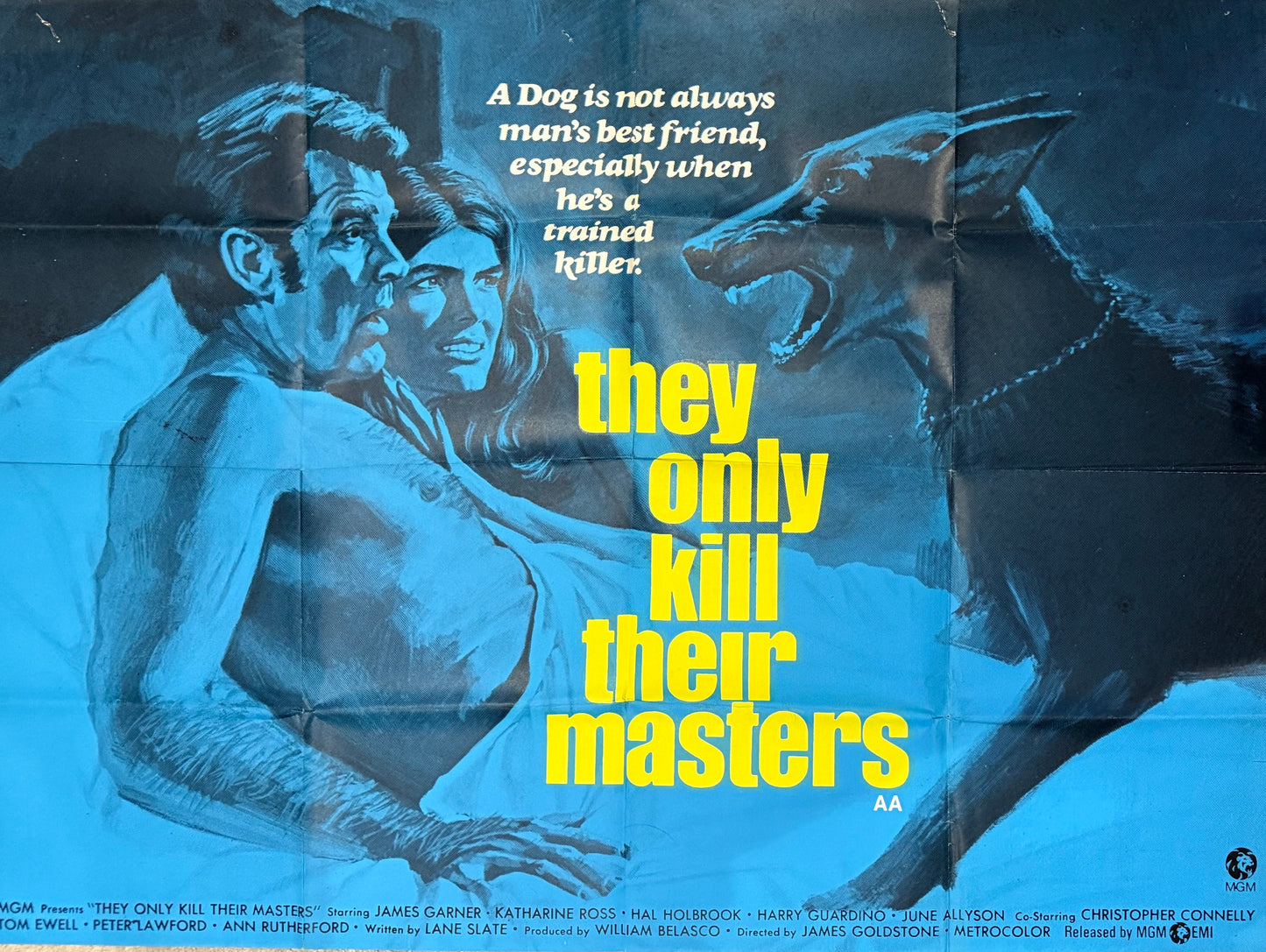 They Only Kill Their Masters, Original MGM Cinema Film Poster (unsigned) With COA