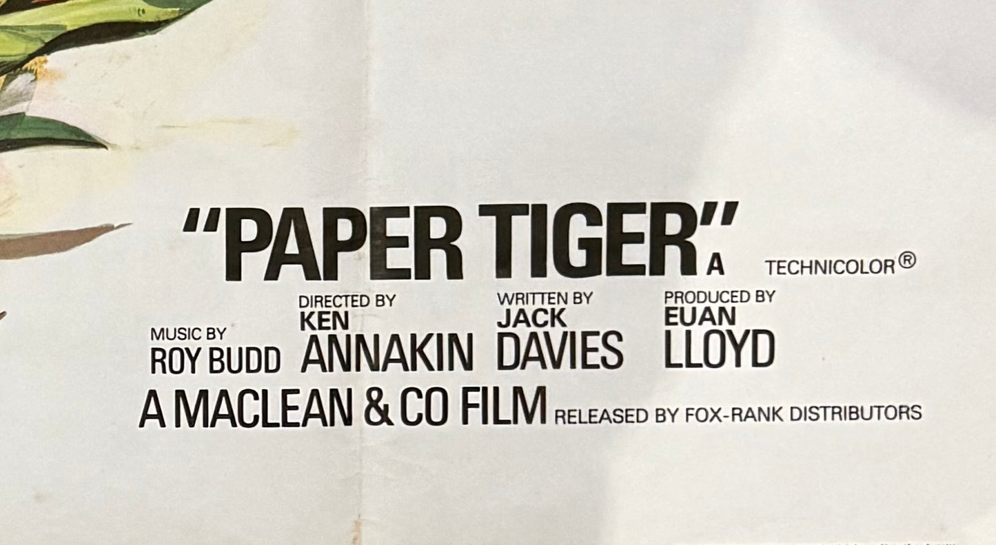 Paper Tiger, Original Cinema Film Poster Hand Signed By Annakin (Director), Lloyd (Producer) & COA