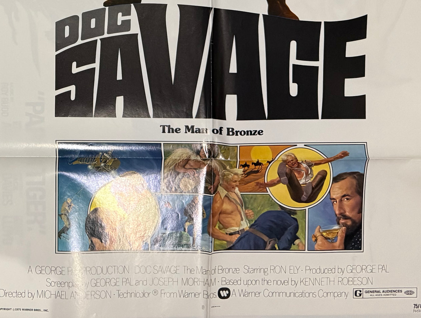 Doc Savage, Original Warner Bros. Cinema Film Poster Hand Signed By Michael Anderson With COA