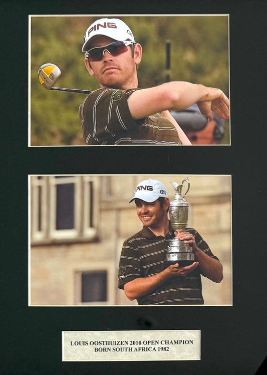 Louis Oosthuizen Hand Signed 144th 'The Open' Original Yardage Page 40cm x 30cm Framed With COA