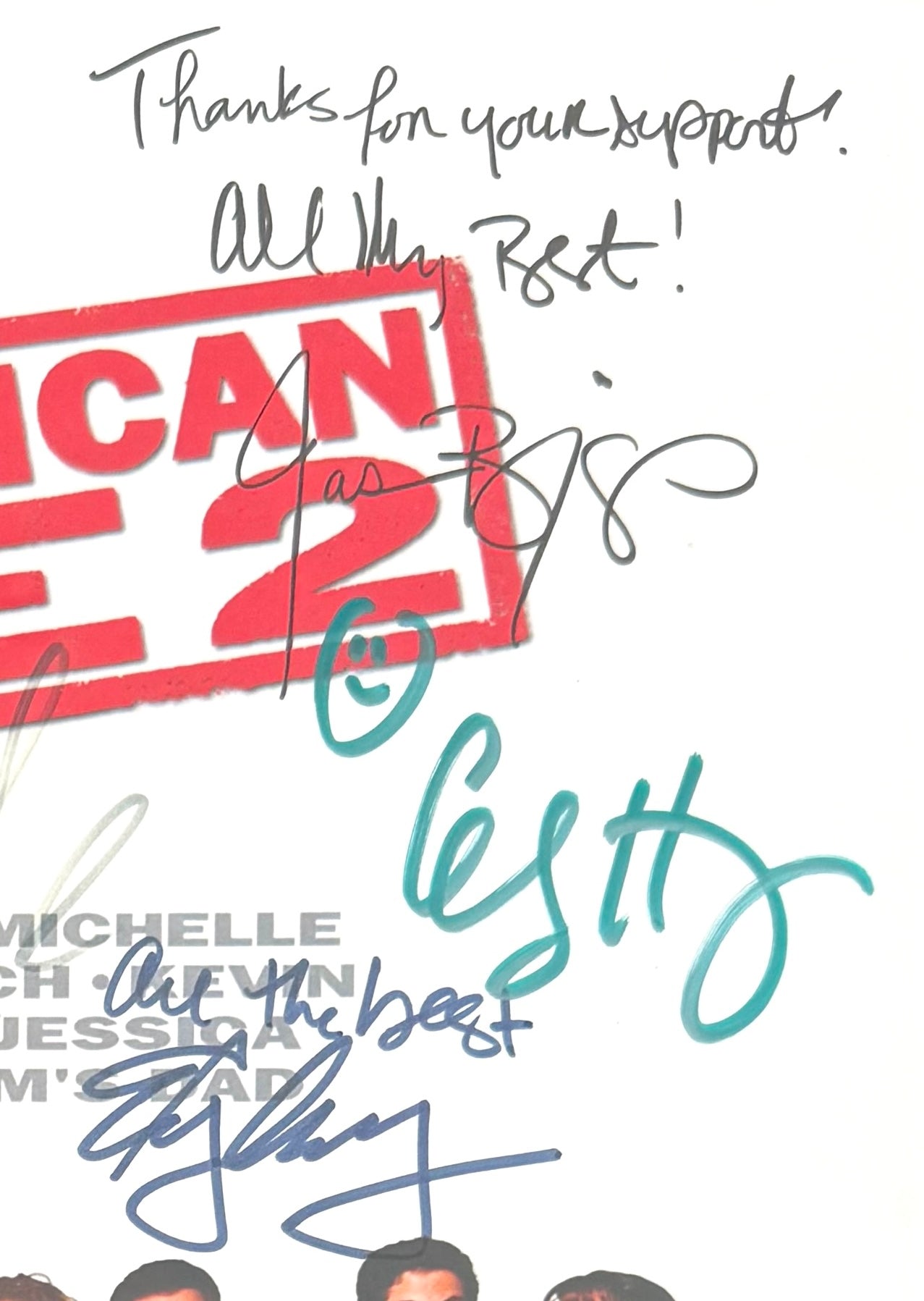 American Pie 2, Multi-Hand Signed Cast Poster (Framed 52cm x 37cm) COA