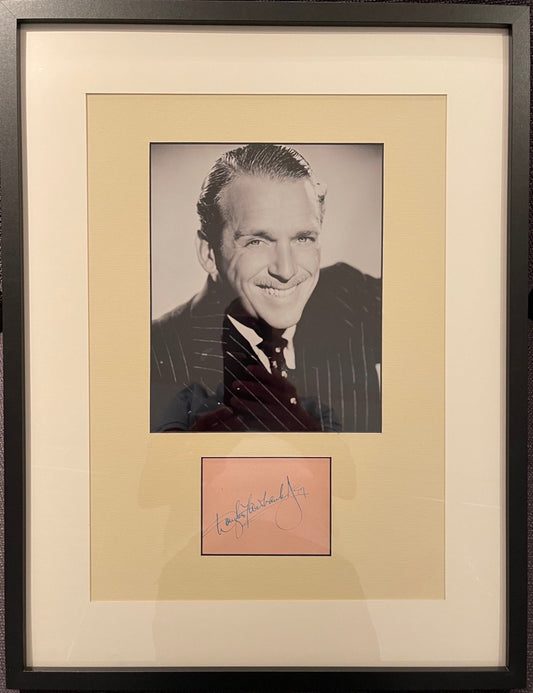 DOUGLAS FAIRBANKS JUNIOR HAND SIGNED MOUNTED PIECE (16' INCH X 12' INCH)