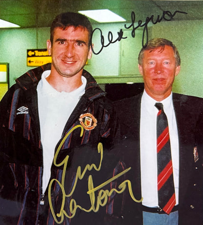 Sir Alex Ferguson and Eric Cantona Joint Hand Signed Photo & COA