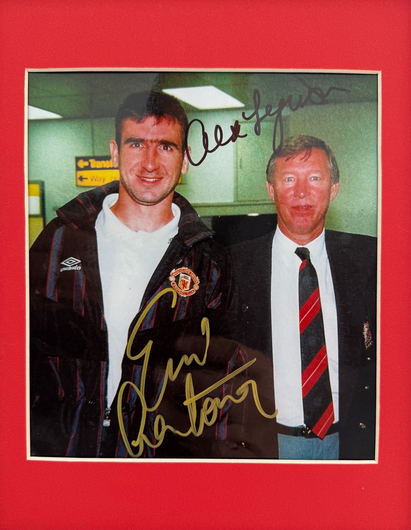 Sir Alex Ferguson and Eric Cantona Joint Hand Signed Photo & COA