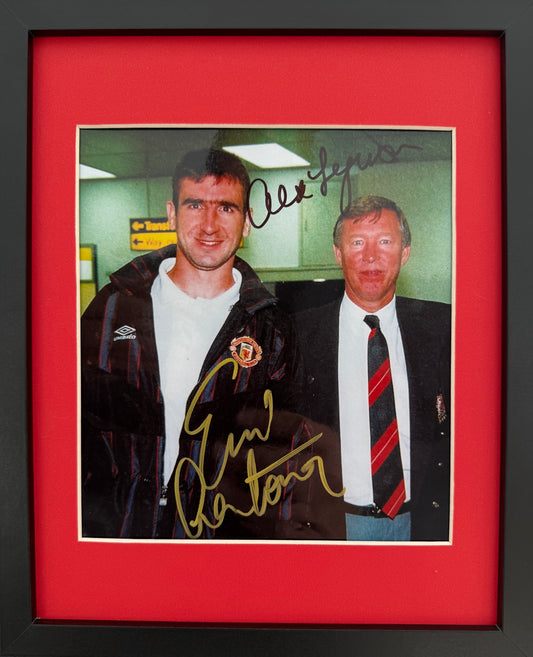 Sir Alex Ferguson and Eric Cantona Joint Hand Signed Photo & COA