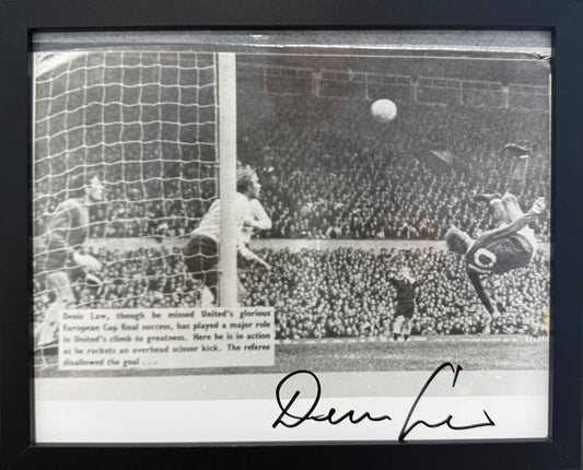 Denis Law, Manchester United, Scotland Legend, Hand Signed Photo & COA