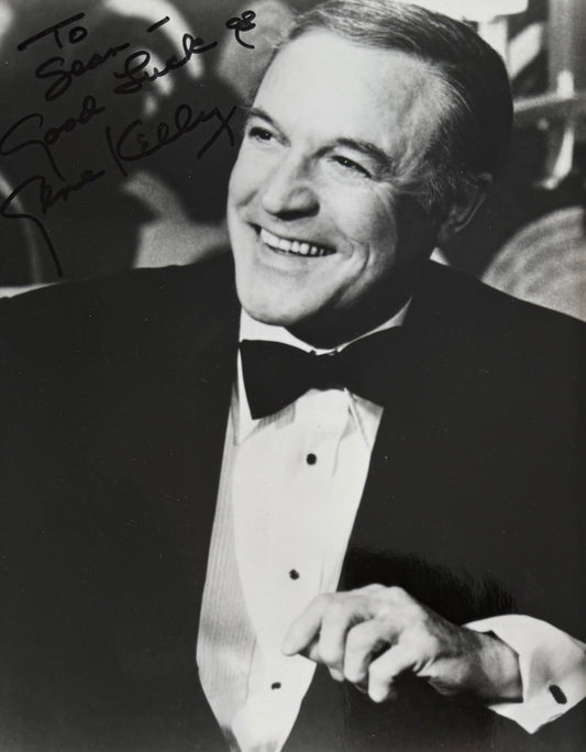 Gene Kelly, Actor, Dancer, Hand Signed 'Dedicated' 10' x 8' inch Photo & AFTAL Member COA