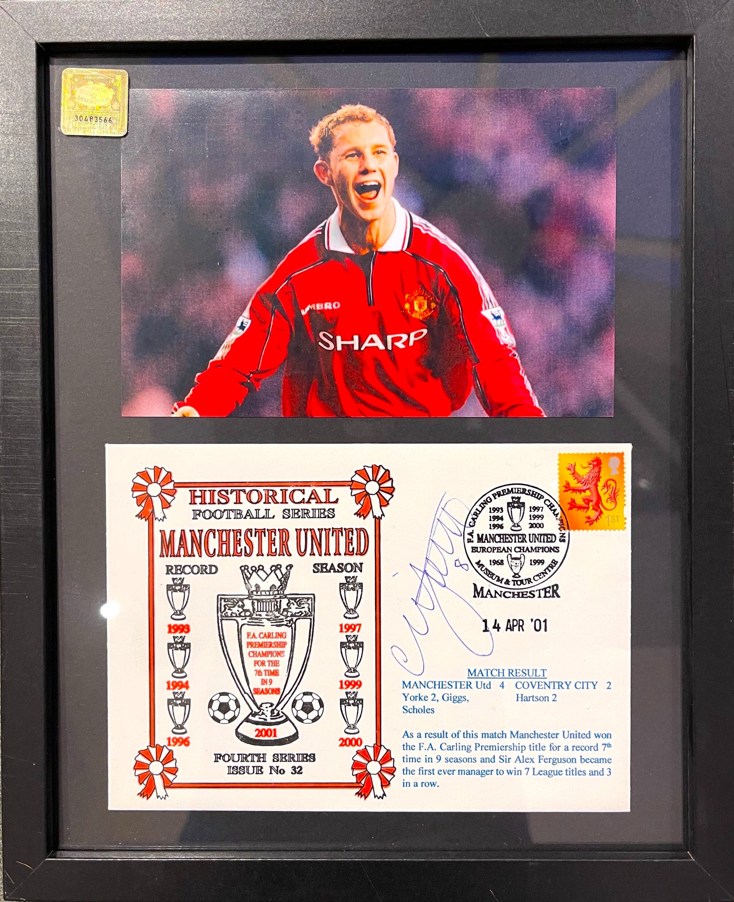 NICKY BUTT MANCHESTER UNITED HAND SIGNED FDC WITH COA