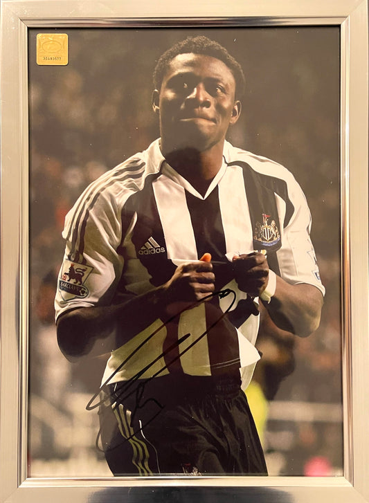 OBAFEMI MARTINS NEWCASTLE UNITED HAND SIGNED PHOTO WITH COA