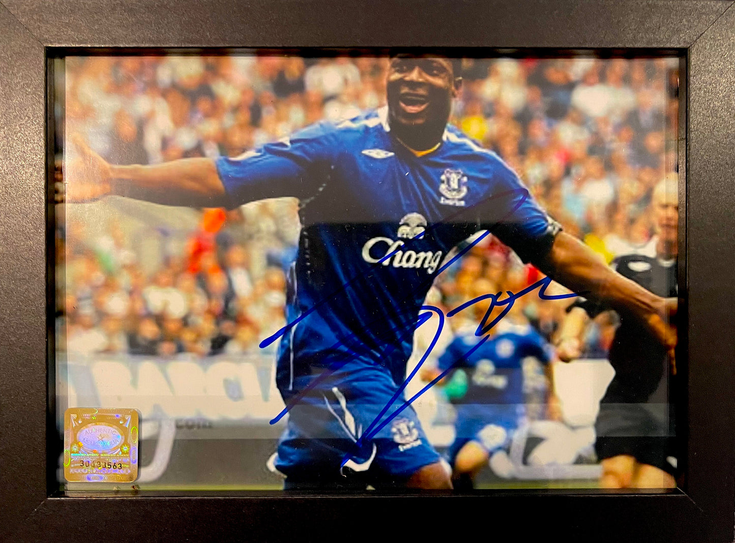 YAKUBU HAND SIGNED EVERTON PHOTO WITH COA