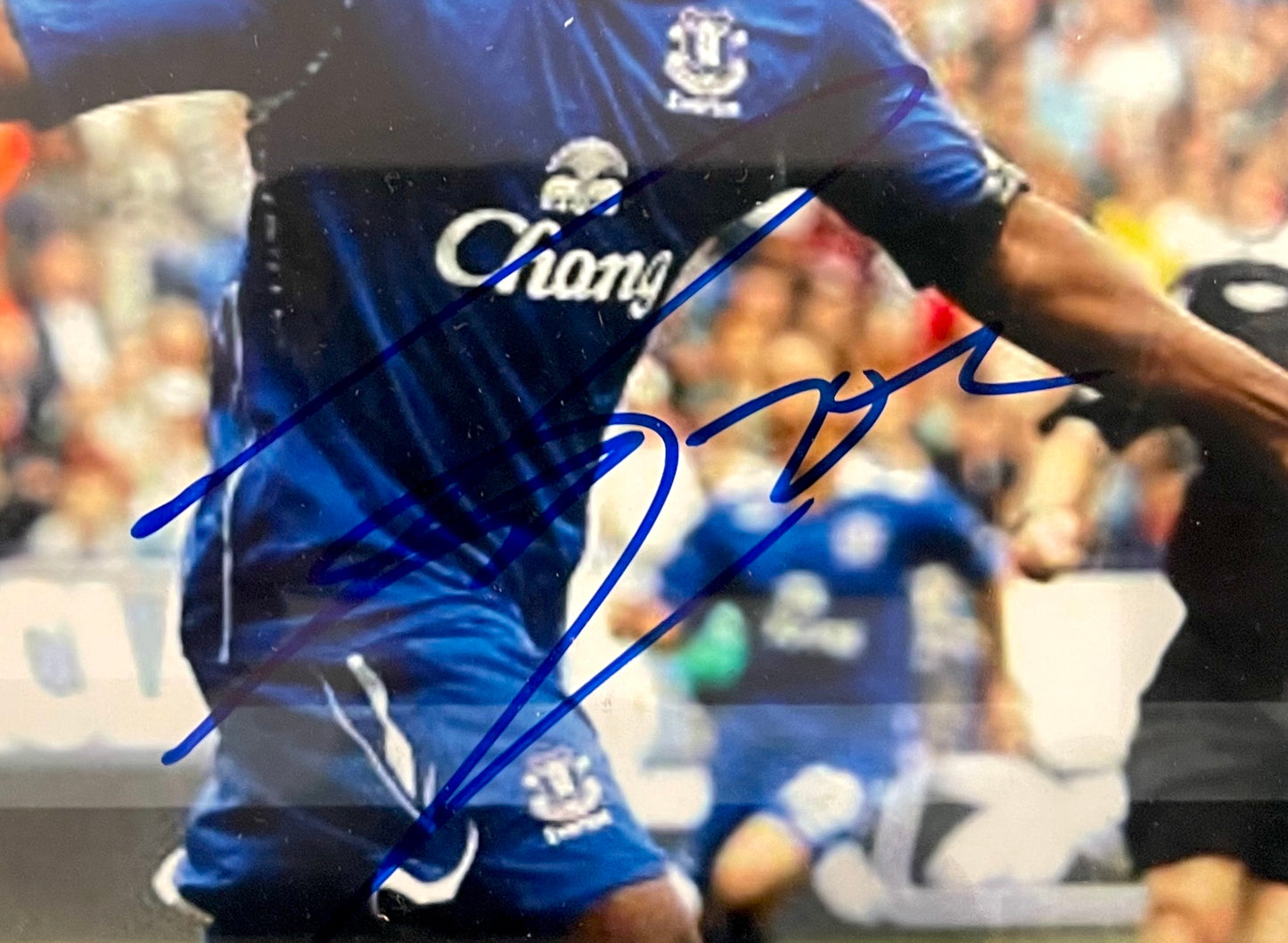 YAKUBU HAND SIGNED EVERTON PHOTO WITH COA