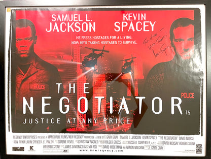 KEVIN SPACEY HAND SIGNED 'THE NEGOTIATOR' CINEMA POSTER WITH COA