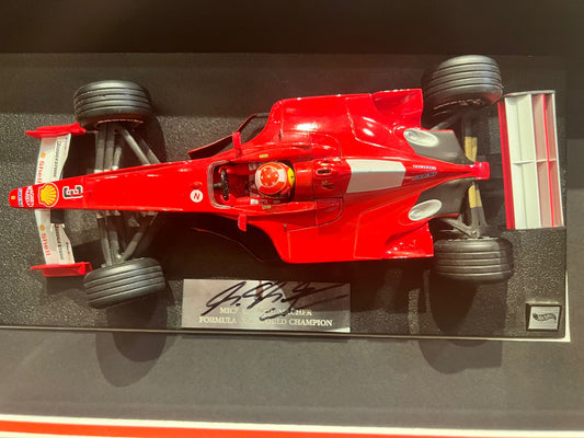 Michael Schumacher Ferrari Hand Signed Car Plaque Presentation With COA