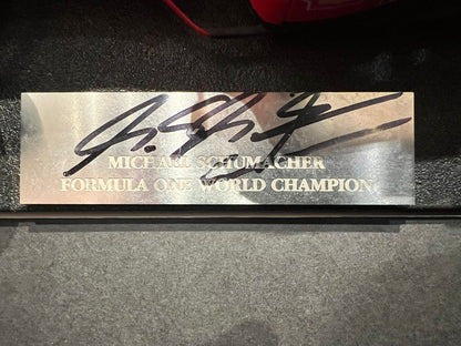 Michael Schumacher Ferrari Hand Signed Car Plaque Presentation With COA