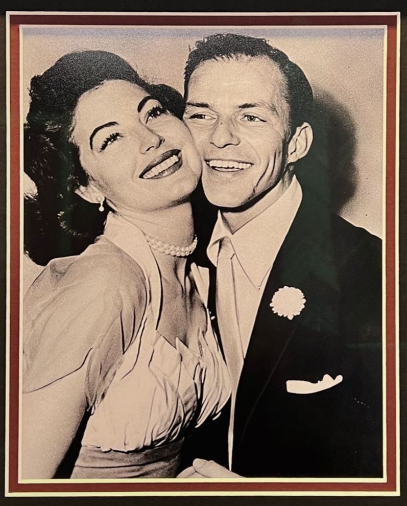 FRANK SINATRA AND AVA GARDNER HAND SIGNED CARD PRESENTATION WITH COA