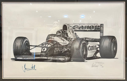 DAMON HILL F1 HAND SIGNED LIMITED EDITION PRINT WITH COA