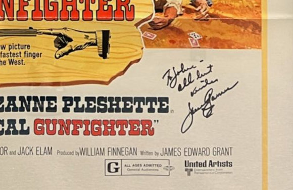 SUPPORT YOUR LOCAL GUNFIGHTER HAND SIGNED ORIGINAL CINEMA POSTER WITH COA