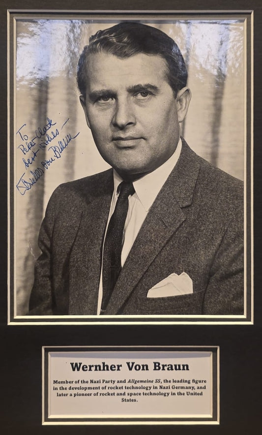 Wernher Von Braun, German-American Rocket, Space Scientist, Hand Signed Photo Presentation & COA
