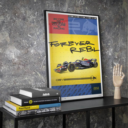 Official Red Bull 20th Anniversary, Formula One, 70cm x 50cm Limited Edition Automobilist Poster