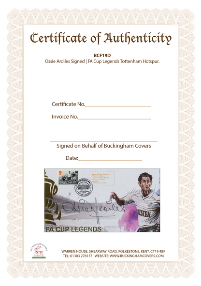 Ossie Ardiles, Spurs Legend, Hand Signed Framed 40cm x 30cm First Day Cover With COA