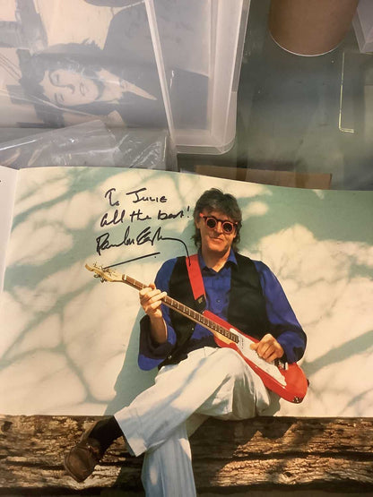 PAUL AND LINDA MCCARTNEY HAND SIGNED 'NEW WORLD TOUR' PROGRAMME WITH COA