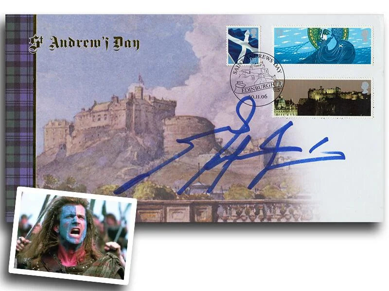 Mel Gibson, William Wallace, Braveheart, Hand Signed FDC Photo Presentation & COA