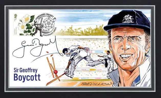 Sir Geoff Boycott Cricketing Legend Hand Signed FDC, First Day Cover & COA