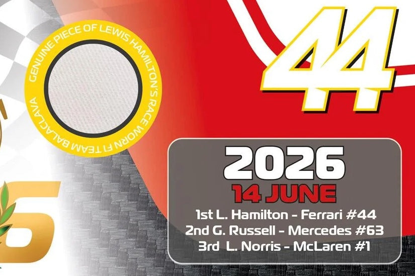 Lewis Hamilton, F1 Legend, Spanish Ferrari Victory, Encapsulated Race Worn Relic, Framed First Day Cover