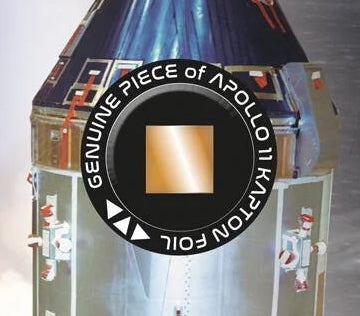 Apollo 11, An Actual Flown Piece Of The Apollo 11 Professionally Framed Kapton Foil Relic Presentation & COA