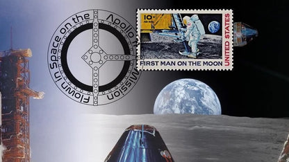 Apollo 11, An Actual Piece Of Flown Kapton Foil Mission Relic Framed FDC, John Reznikoff COA & Authenticated