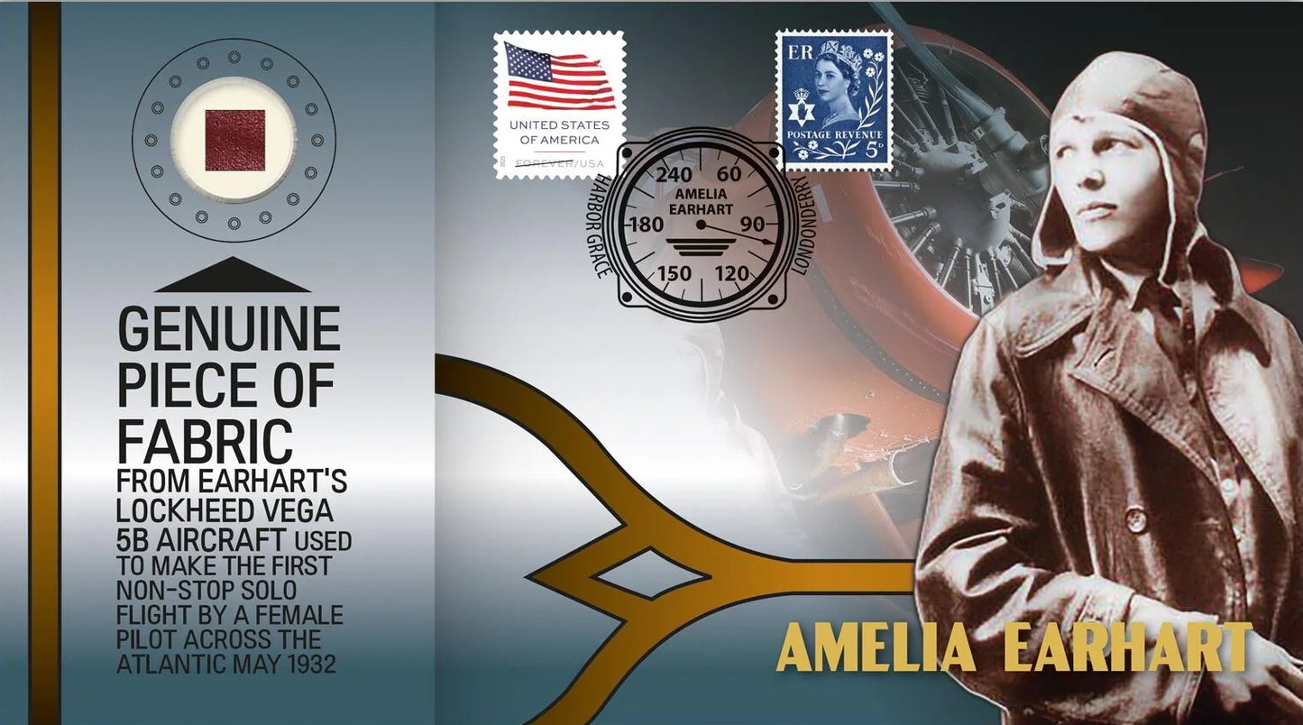 Amelia Earhart, Lockheed Vega 5B, Framed 40cm x 30cm Actual Part Of The Plane Relic, Authenticated COA