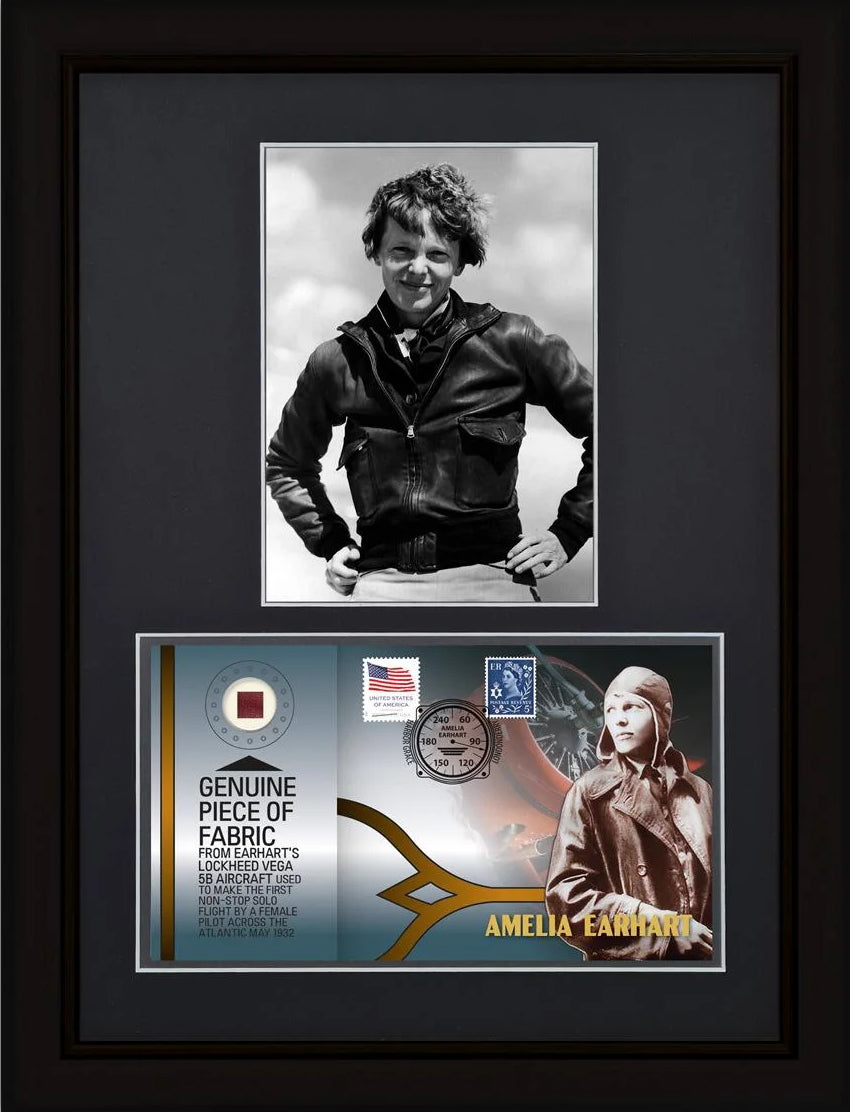 Amelia Earhart, Lockheed Vega 5B, Framed 40cm x 30cm Actual Part Of The Plane Relic, Authenticated COA
