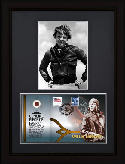 Amelia Earhart, Lockheed Vega 5B, Framed 40cm x 30cm Actual Part Of The Plane Relic, Authenticated COA
