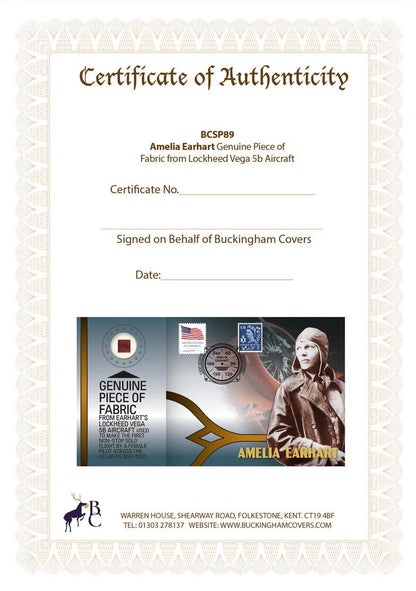 Amelia Earhart, Lockheed Vega 5B, Actual Part Of The Plane Relic, Authenticated COA - True History