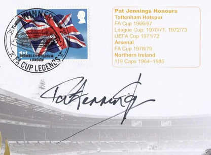 Pat Jennings, Arsenal Legend, Hand Signed Framed First Day Cover With COA
