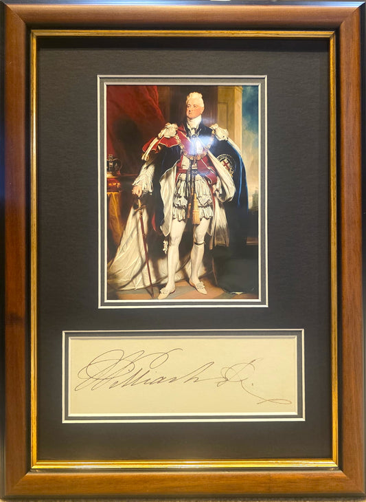 King William IV Of United Kingdom And Ireland, Hand Signed Card With COA