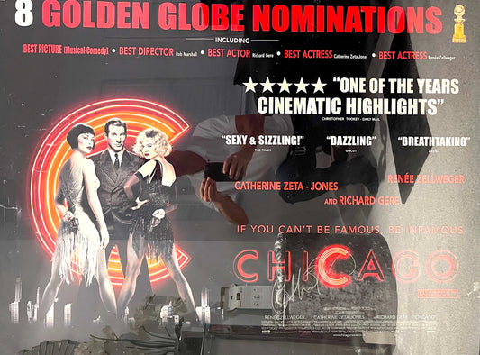 Catherine Zeta Jones Hand Signed Original Chicago Film Poster & COA