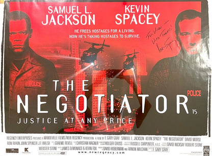 Kevin Spacey, Hand Signed The Negotiator' Full Size Cinema Poster & COA