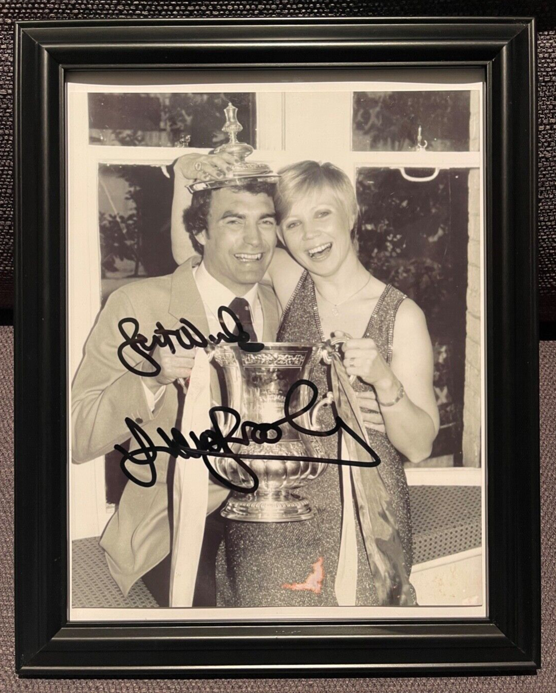 Sir Trevor Brooking, West Ham Legend, Hand Signed Framed Photo With AFTAL COA