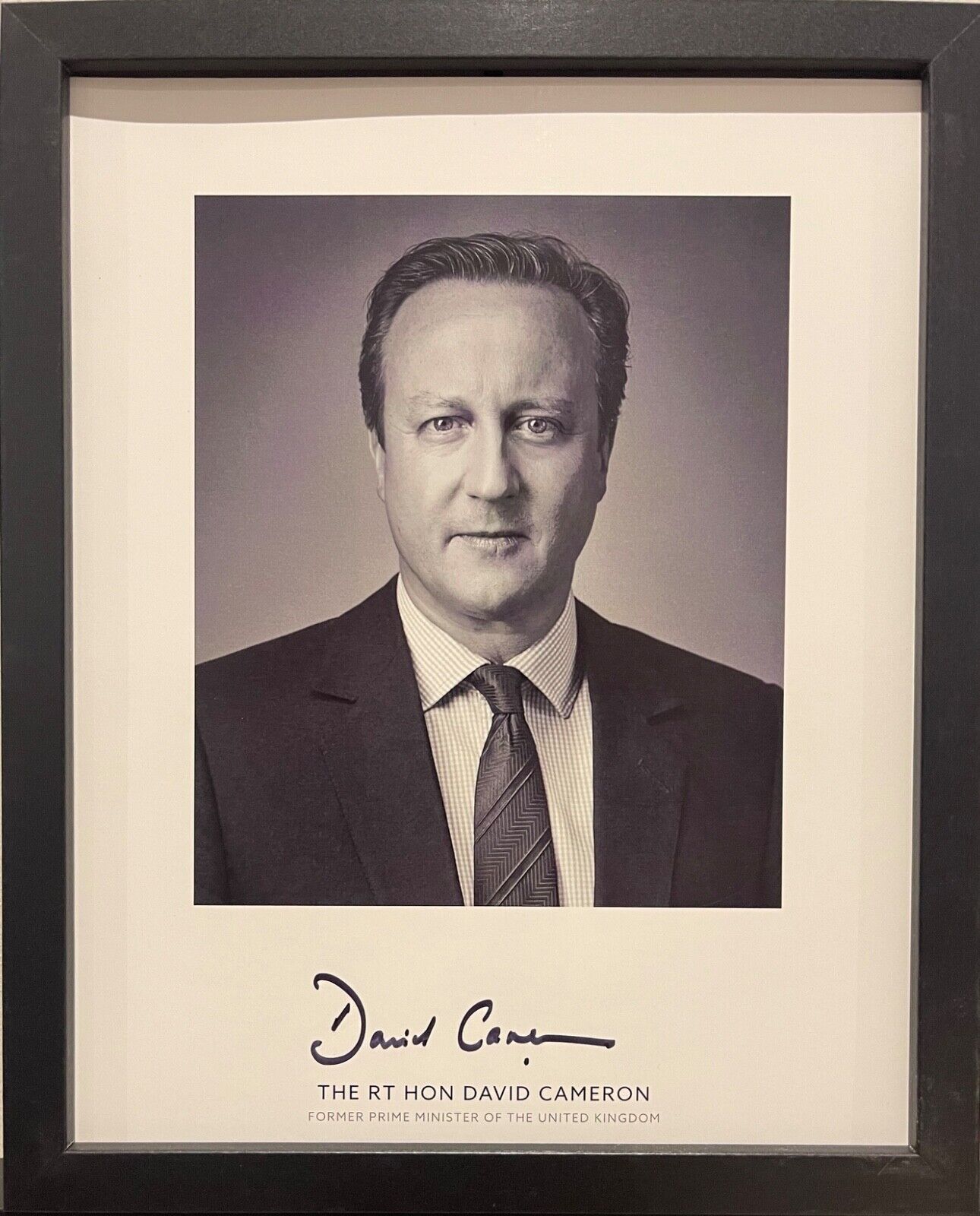 David Cameron Former British Prime Minster Hand Signed Photo & COA