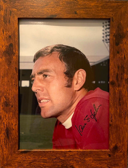 IAN ST. JOHN LIVERPOOL FC HAND SIGNED FRAMED PHOTO WITH AFTAL COA